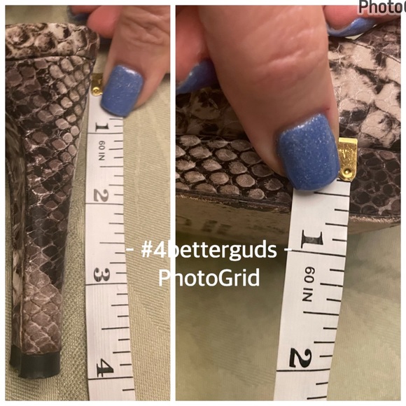 Stuart Weitzman Snake Embossed Platform Peep Toe Slingback High Heel Pumps 10 - Picture 13 of 16